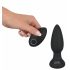 Black Velvet - wiederaufladbarer, kabelloser, rotierender Perlen-Analvibrator (schwarz)