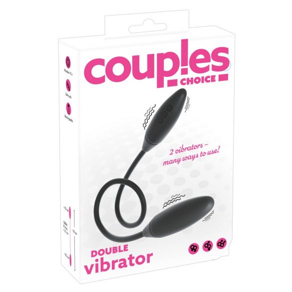 Couples Choice - Akkubetriebener Doppelvibrator (Schwarz) 