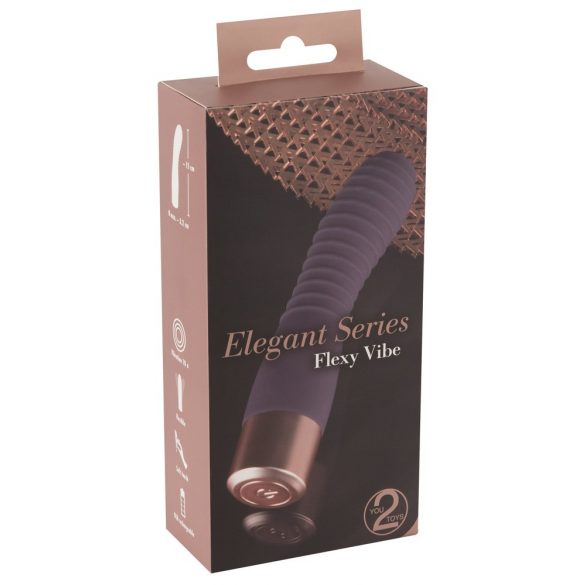 You2Toys Elegant Flexy - akkubetrieben, gerippter G-Punkt Vibrator (dunkellila) 