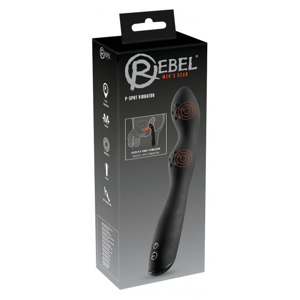 Rebel P-Spot - Zweimotoriger Prostata-Vibrator (schwarz) 