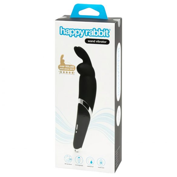 Happyrabbit Wand - Akkubetriebener Massage-Vibrator (Schwarz) 