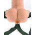 Fetish Strap-On 6 - Funkgesteuerter, aufladbarer, hohler Strap-On-Vibrator (naturfarben) 