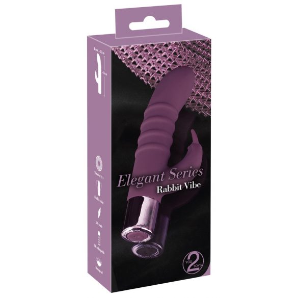 Rabbit Vibe - Akkubetriebener G-Punkt-Vibrator mit Klitorisarm (Lila) 