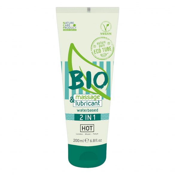 HOT Bio 2IN1 - Wasserbasiertes Gleit- und Massagegel (200ml) 