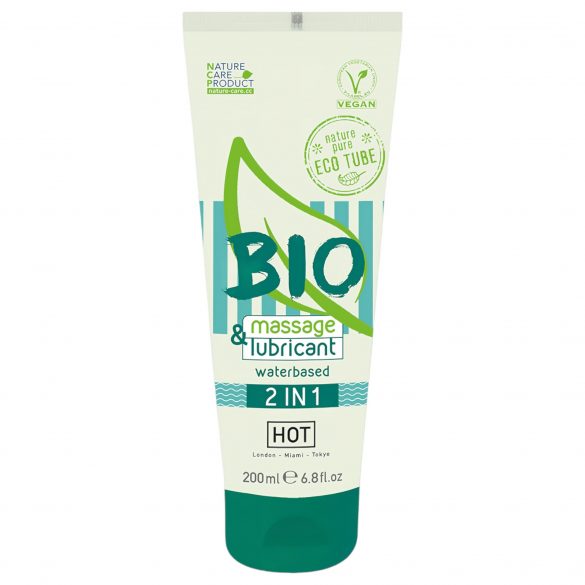 HOT Bio 2IN1 - wasserbasiertes Gleit- und Massagegel (200ml)