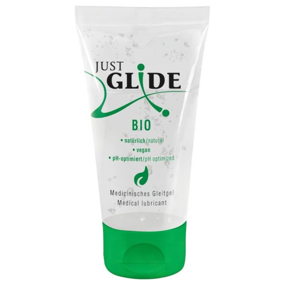 Just Glide Bio - auf Wasserbasis veganer Gleitgel (50 ml)