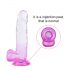 Sunfo - realistische Dildo mit Saugnapf und Hoden - 22cm (transparent-lila)