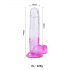 Sunfo - realistische Dildo mit Saugnapf und Hoden - 22cm (transparent-lila)