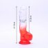 Sunfo - Saugnapf, realistischer Dildo mit Hoden - 21cm (transparent-rot) 