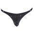 Svenjoyment - Glitzer Herren-Tanga (schwarz) - M