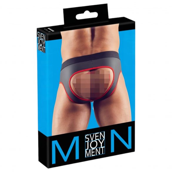 Svenjoyment - offener Jockstrap (schwarz-rot)  - XL