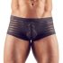 Transparente, gestreifte Boxershorts (schwarz)  - M