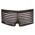 Transparente, gestreifte Boxershorts (schwarz)  - L