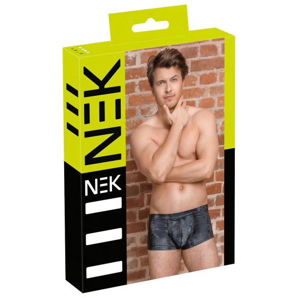 NEK - Boxershorts mit Schlangenhautmuster (schwarz)