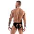 Svenjoyment - Herren-Kellner-Tanga-Set in Schwarz-Weiß - XL