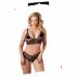 Cottelli Plus Size - Feines Spitzen-BH-Set (Schwarz)  - XXXXL