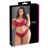 Cottelli Plus Size - Weiches Spitzen-BH-Set (Rot)