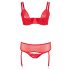 Cottelli Plus Size - anpassbares Dessous-Duo (rot) 