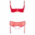 Cottelli Plus Size - anpassbares Dessous-Duo (rot) 