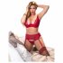 Cottelli Plus Size - anpassbares Dessous-Duo (rot)  - 90D/XL