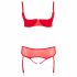 Cottelli Plus Size - anpassbares Dessous-Duo (rot)  - 90D/XL