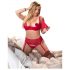 Cottelli Plus Size - Vielseitiges Dessous-Duo (Rot) - 95D/2XL