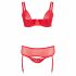 Cottelli Plus Size - anpassbares Dessous-Duo (rot)  - 95D/2XL