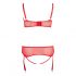 Cottelli Plus Size - anpassbares Dessous-Duo (rot)  - 90E/XL