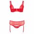 Cottelli Plus Size - anpassbares Dessous-Duo (rot)  - 95F/2XL