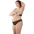 Cottelli Plus Size - Spitzen-BH-Set mit Perlen (schwarz) 