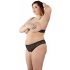 Cottelli Plus Size - Spitzen-BH-Set mit Perlen (schwarz) 