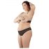 Cottelli Plus Size - Spitzen-BH-Set mit Perlen (schwarz)  - XL