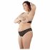 Cottelli Plus Size - Spitzen-BH-Set mit Perlen (schwarz)  - 2XL