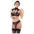 Cottelli - Kragen Spitzen-BH-Set (schwarz)  - 85B/L