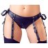 Cottelli Bondage - Glänzendes Hebe-BH-Set mit Handschellen (Schwarz) - M