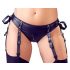 Cottelli Bondage - Glänzendes Push-up-Set mit Handschellen (Schwarz)  - XL