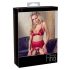 Abierta Fina - funkelnede Ketten-Dessous-Set (rot) 