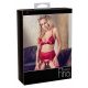 Abierta Fina - funkelnede Ketten-Dessous-Set (rot)  - M