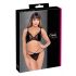 Cottelli - Transparentes Spitzen-BH-Set (schwarz) - M