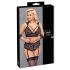 Cottelli Bondage Plus Size - Spitzen-BH-Set (schwarz) 