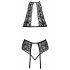 Kissable - Halsband, Spitzen-BH-Set (schwarz) 