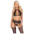 Kissable - Halsband, Spitzen-BH-Set (schwarz)  - L/XL