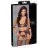 Cottelli Bondage - Dessous-Set mit Handfesseln (Schwarz-Lila) - XL