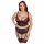 Cottelli Plus Size - BH-Set mit Strumpfhalter (schwarz-rot) 