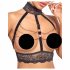 Abierta Fina - Offenes Dessous-Set mit Ketten (schwarz)