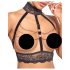 Abierta Fina - offenes Dessous-Set mit Ketten (schwarz) - M