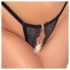 Abierta Fina - offenes Dessous-Set mit Ketten (schwarz) - M