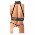 Abierta Fina - Offenes Dessous-Set mit Ketten (schwarz) - M