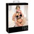 Abierta Fina - Offenes Dessous-Set mit Ketten (schwarz) - M