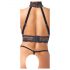 Abierta Fina - offenes Dessous-Set mit Ketten (schwarz) - L